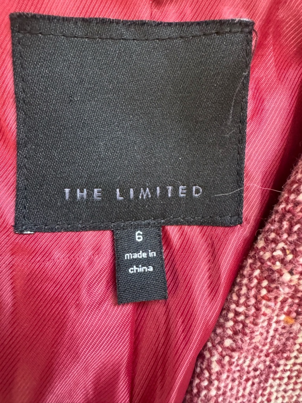 The Limited Red Floral Tweed Blazer Jacket Size 6 - Picture 3 of 9